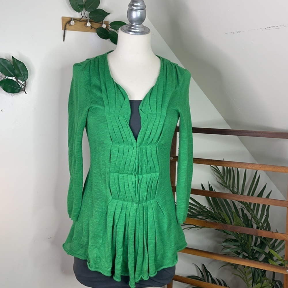 Moth Anthropologie Unwinding Green Cardigan S